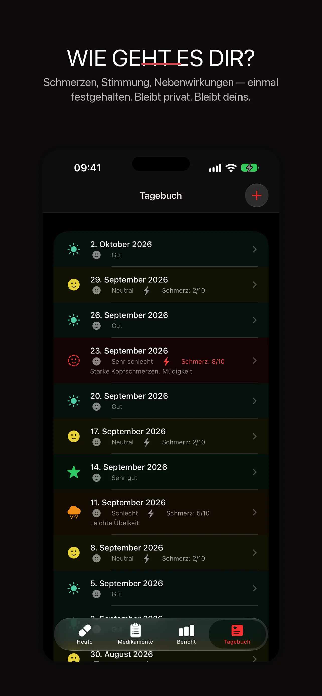 Gesundheitstagebuch