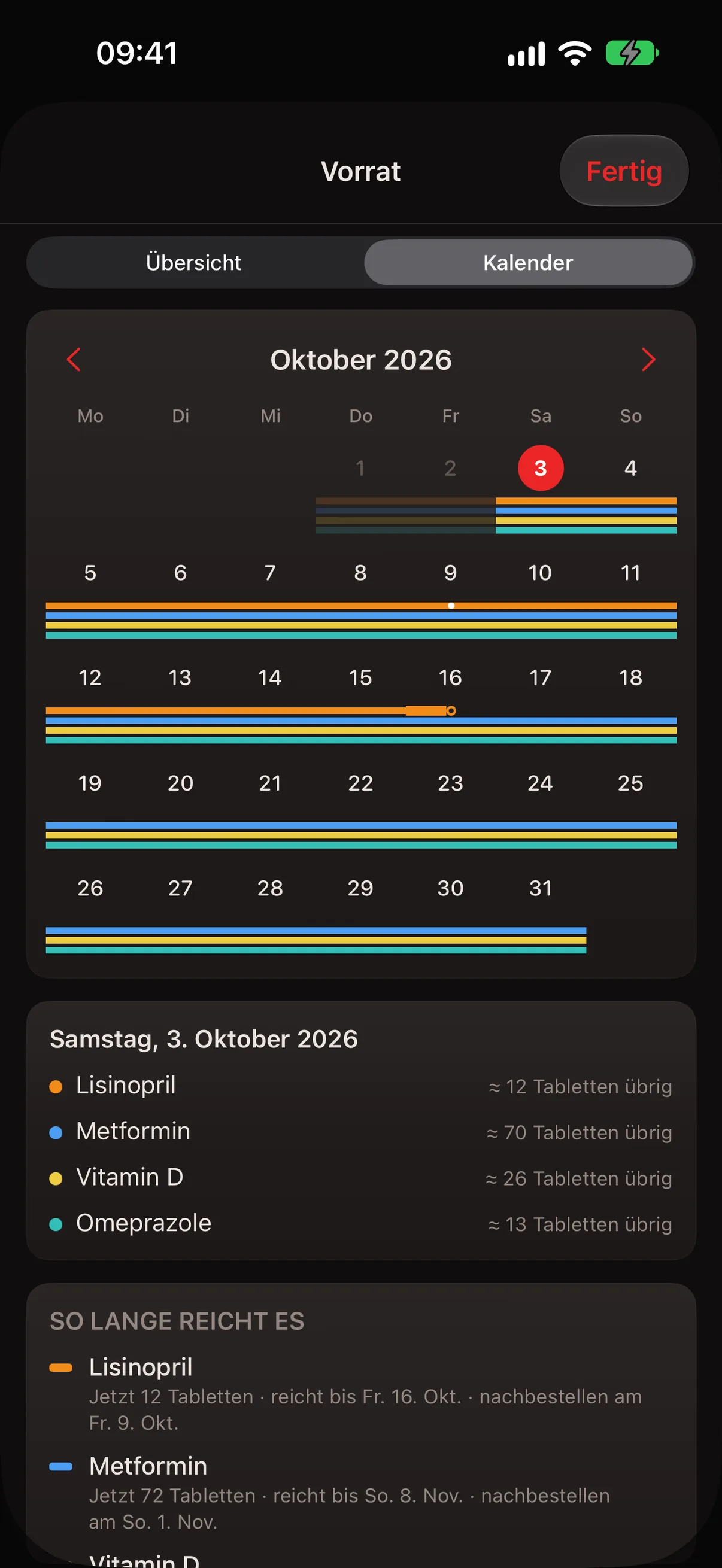 Vorratskalender